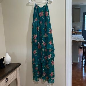Green flowery dress